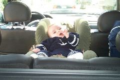 In the car after church on Easter