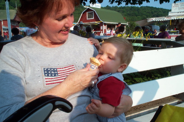 Always getting ice cream from Nana!