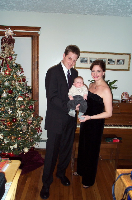 Family picture before Scott's Christmas party