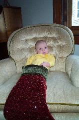Jack inside his Christmas stocking