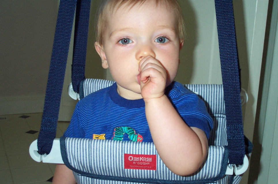 Enjoying his thumb