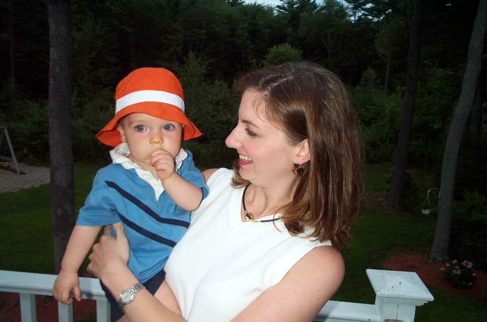 Bright orange sun hat