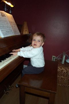 Playing the piano